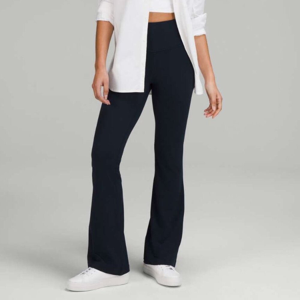 Lululemon Groove Super High Rise Flared Pant in True Navy